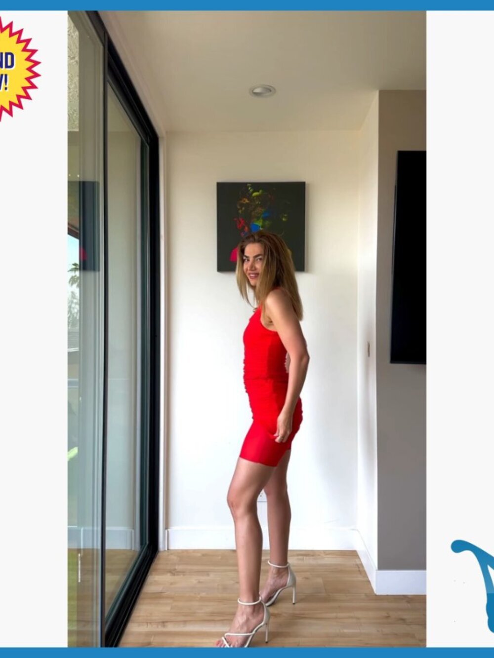 U-Neck Shapewear Mini Dress Tummy Control Ruched Bodycon Party Club - Picture 6 of 7